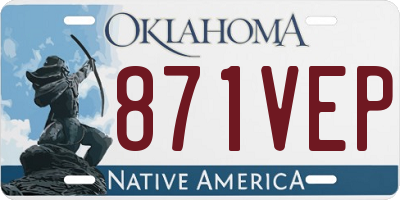 OK license plate 871VEP