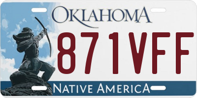 OK license plate 871VFF