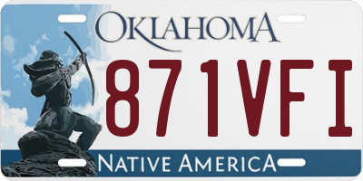 OK license plate 871VFI