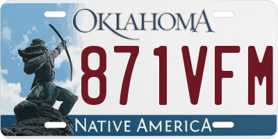 OK license plate 871VFM