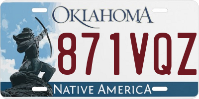 OK license plate 871VQZ