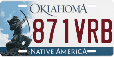 OK license plate 871VRB