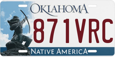 OK license plate 871VRC