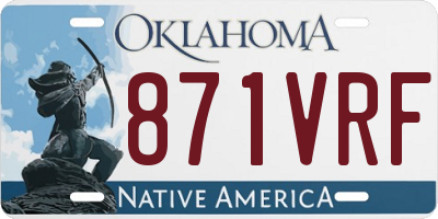 OK license plate 871VRF