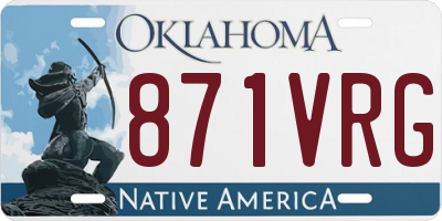 OK license plate 871VRG