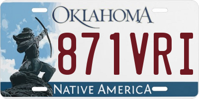 OK license plate 871VRI