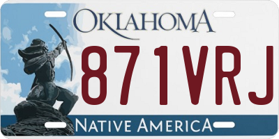 OK license plate 871VRJ