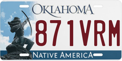 OK license plate 871VRM