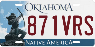OK license plate 871VRS