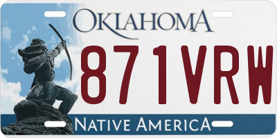 OK license plate 871VRW