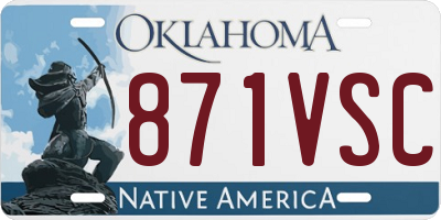 OK license plate 871VSC