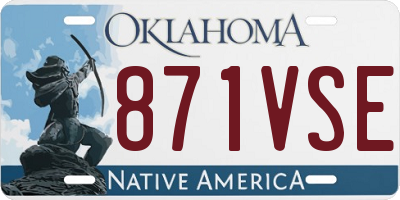 OK license plate 871VSE