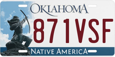 OK license plate 871VSF