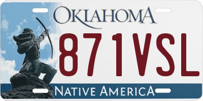 OK license plate 871VSL