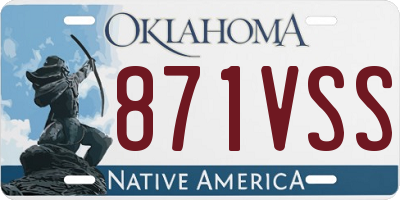 OK license plate 871VSS