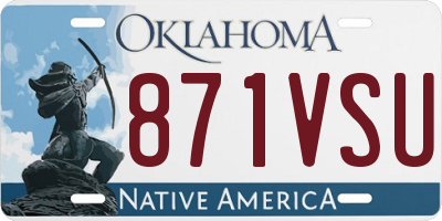 OK license plate 871VSU