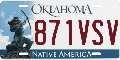 OK license plate 871VSV
