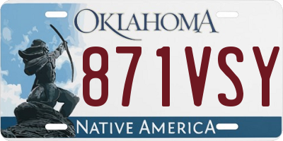 OK license plate 871VSY