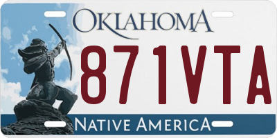 OK license plate 871VTA