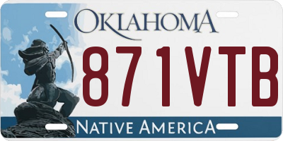 OK license plate 871VTB