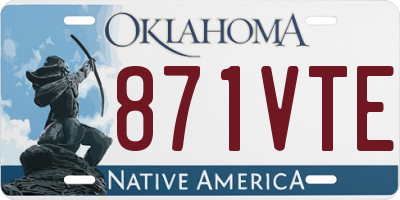 OK license plate 871VTE