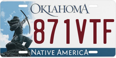 OK license plate 871VTF
