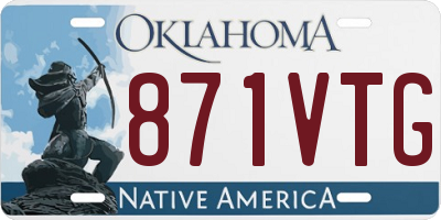 OK license plate 871VTG
