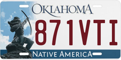OK license plate 871VTI