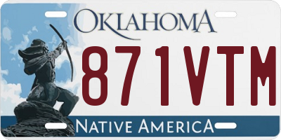 OK license plate 871VTM