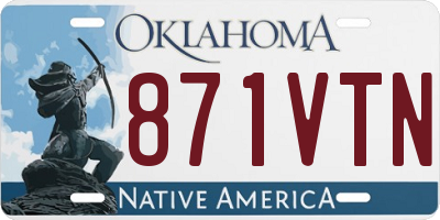 OK license plate 871VTN