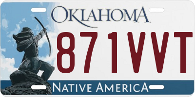 OK license plate 871VVT