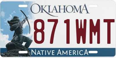 OK license plate 871WMT