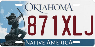 OK license plate 871XLJ