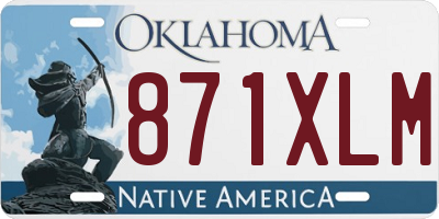 OK license plate 871XLM