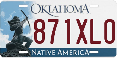 OK license plate 871XLO