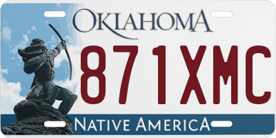 OK license plate 871XMC