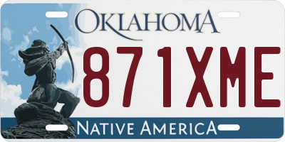 OK license plate 871XME