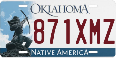 OK license plate 871XMZ