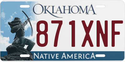 OK license plate 871XNF