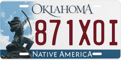 OK license plate 871XOI