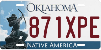 OK license plate 871XPE