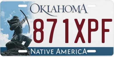 OK license plate 871XPF