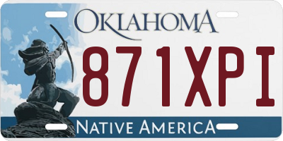 OK license plate 871XPI
