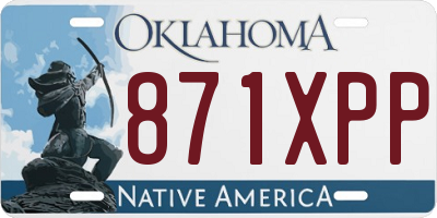 OK license plate 871XPP