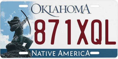 OK license plate 871XQL