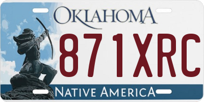OK license plate 871XRC