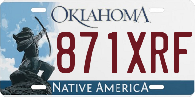OK license plate 871XRF