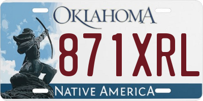 OK license plate 871XRL