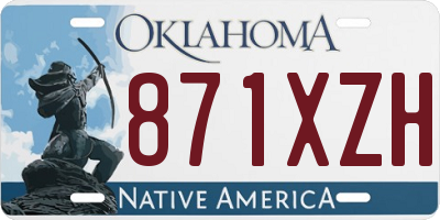 OK license plate 871XZH