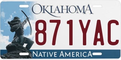 OK license plate 871YAC